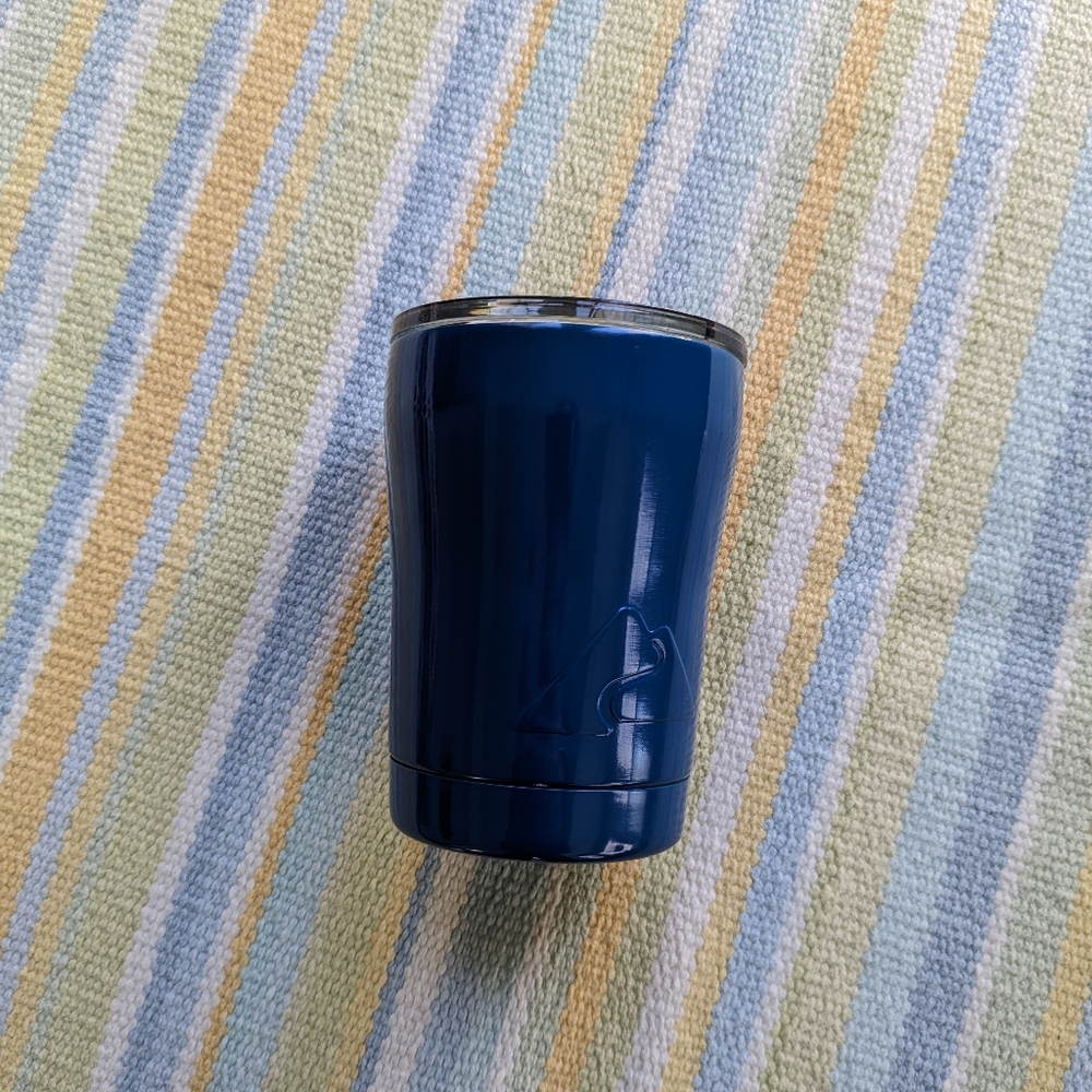 Insulated blue travel tumbler